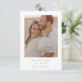 ミニマルシンプルス結婚の写真サンキューカード サンキューカード