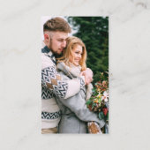 ミニマルシンプルス結婚のQRフォトグリーンRSVP エンクロージャーカード (裏面)