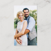 ミニマルシンプルス結婚のQRフォトダスティブルーRSVP エンクロージャーカード (裏面)