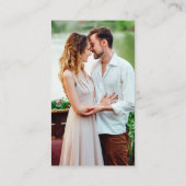 ミニマルシンプルス結婚のQRフォトテラコッタRSVP エンクロージャーカード (裏面)