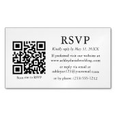 ミニマルシンプルス結婚のQR RSVP 25マグネットカード マグネット名刺 (正面)