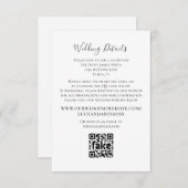 ミニマルシンプルス結婚詳細QRコードテンプレート エンクロージャーカード (正面/裏面)