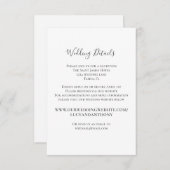 ミニマルシンプルス結婚詳細Webサイトテンプレート エンクロージャーカード (正面/裏面)