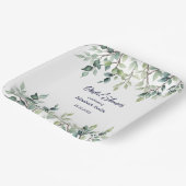 ミニマルシンプルス離れのブライダルシャワー ペーパープレート (傾斜あり)