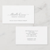 ミニマルシンプルセラピストカウンセラー 名刺 (正面/裏面)