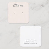 ミニマルシンプルソフト赤面ロゴイヤリングディスプレイ スクエア名刺 (正面/裏面)