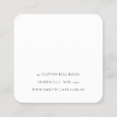 ミニマルシンプルソフト赤面ロゴイヤリングディスプレイ スクエア名刺 (裏面)