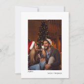 ミニマルシンプルタイプライターのクリスマスフォト シーズンカード (正面)