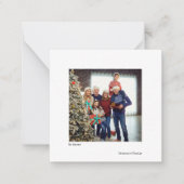 ミニマルシンプルタイプライターのクリスマスフォト ノートカード (正面)