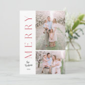 ミニマルシンプルタイポグラフィモダン写真 シーズンカード (スタンド正面)