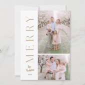 ミニマルシンプルタイポグラフィ2 – フォトホリデーカー シーズンカード (正面)