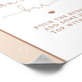 ミニマルシンプルテディベアベイビーシャワーマムオーサバー ポスター (角)