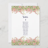 ミニマルシンプルバラつる植物座席表カード 招待状 (裏面)