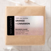 ミニマルシンプルバラ金ゴールドソイろうそく ラベル (インサイチュ)