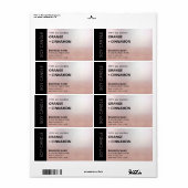 ミニマルシンプルバラ金ゴールドソイろうそく ラベル (フルシート)