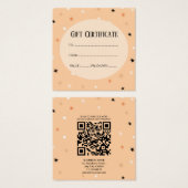 ミニマルシンプルパステルオレンジブラックスターパターン (正面&裏面)