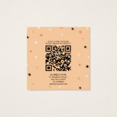 ミニマルシンプルパステルオレンジブラックスターパターン (裏面)