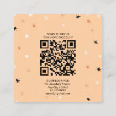 ミニマルシンプルパステルオレンジブラックスターパターン 割引カード (裏面)