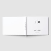 ミニマルシンプルパーソナライズされた結婚の ゲストブック (全面)