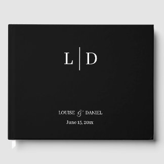 ミニマルシンプルパーソナライズされた結婚の ゲストブック