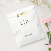 ミニマルシンプルパーソナライズされた結婚の フェイバーバッグ (封をした状態)