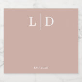 ミニマルシンプルパーソナライズされた結婚の リキュールボトルラベル (シングルラベル)