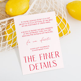 ミニマルシンプルピンクとマゼンタのエンクロージャカード エンクロージャーカード