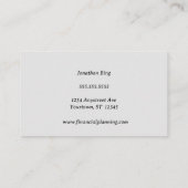 ミニマルシンプルファイナンシャルプランナー事業 名刺 (裏面)