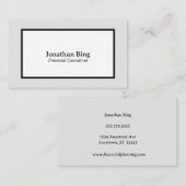 ミニマルシンプルファイナンシャルプランナー事業 名刺 (正面/裏面)