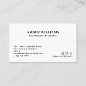 ミニマルシンプルフォトソーシャルメディアのアイコン 名刺 (正面)