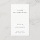 ミニマルシンプルブラックオンブラックモノグラムイニシャル 名刺 (裏面)