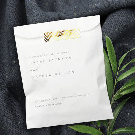 ミニマルシンプルブラック&ホワイトタイポグラフィ結婚ズ フェイバーバッグ