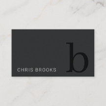 ミニマルシンプルブラック&ホワイトモノグラムイニシャル