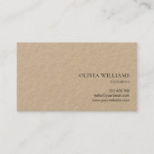 ミニマルシンプルプロフェッショナルクラフト 名刺 (裏面)