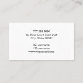 ミニマルシンプルプロフェッショナルタイポグラフィ 名刺 (裏面)