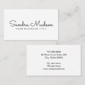 ミニマルシンプルプロフェッショナルタイポグラフィ 名刺 (正面/裏面)