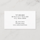 ミニマルシンプルプロフェッショナルタイポグラフィ 名刺 (裏面)