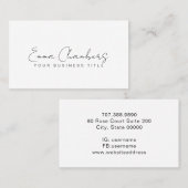 ミニマルシンプルプロフェッショナルタイポグラフィ 名刺 (正面/裏面)