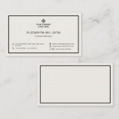 ミニマルシンプルプロフェッショナルビジネスロゴアイボリー 名刺 (正面/裏面)