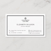 ミニマルシンプルプロフェッショナルビジネスロゴ 名刺 (正面)