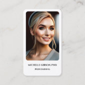 ミニマルシンプルプロフェッショナルフォトロゴ白 名刺 (正面)