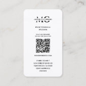 ミニマルシンプルプロフェッショナルフォトロゴ白 名刺 (裏面)