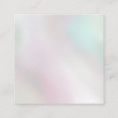 ミニマルシンプルプロフェッショナルホログラフィックロゴ スクエア名刺 (裏面)