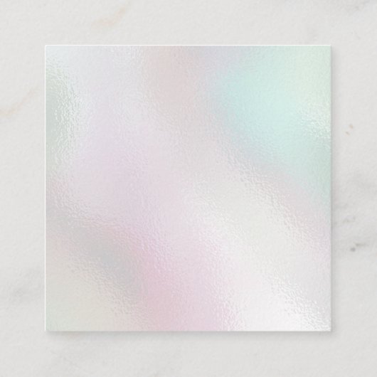 ミニマルシンプルプロフェッショナルホログラフィックロゴ スクエア名刺 (裏面)