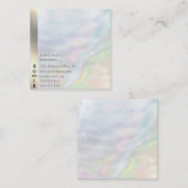 ミニマルシンプルプロフェッショナルホログラフィック スクエア名刺 (正面/裏面)