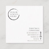 ミニマルシンプルプロフェッショナルロゴ スクエア名刺 (正面)