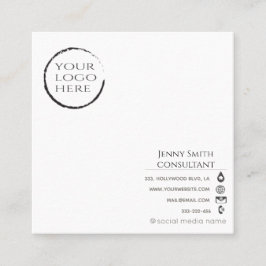 ミニマルシンプルプロフェッショナルロゴ スクエア名刺