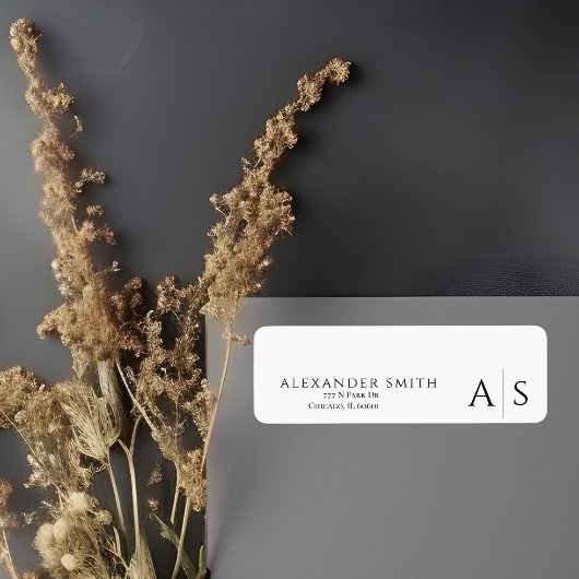 ミニマルシンプルプロフェッショナル差出人住所 ラベル