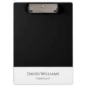ミニマルシンプルプロフェッショナル白黒 クリップボード (正面)