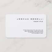 ミニマルシンプルプロフェッショナル白黒 名刺 (正面)